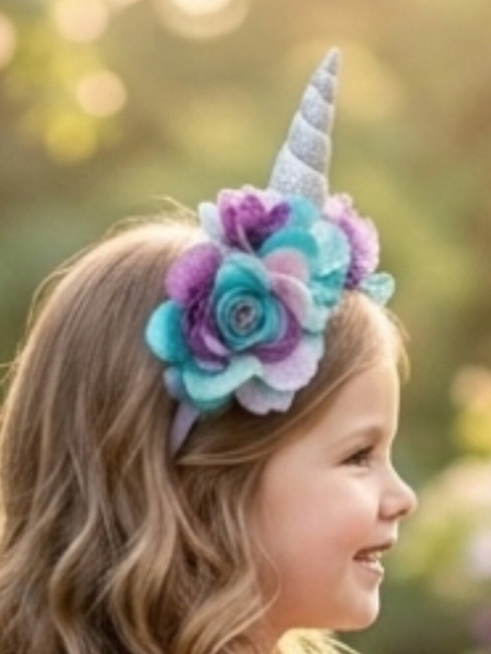 Floral Embellished Unicorn Headband
